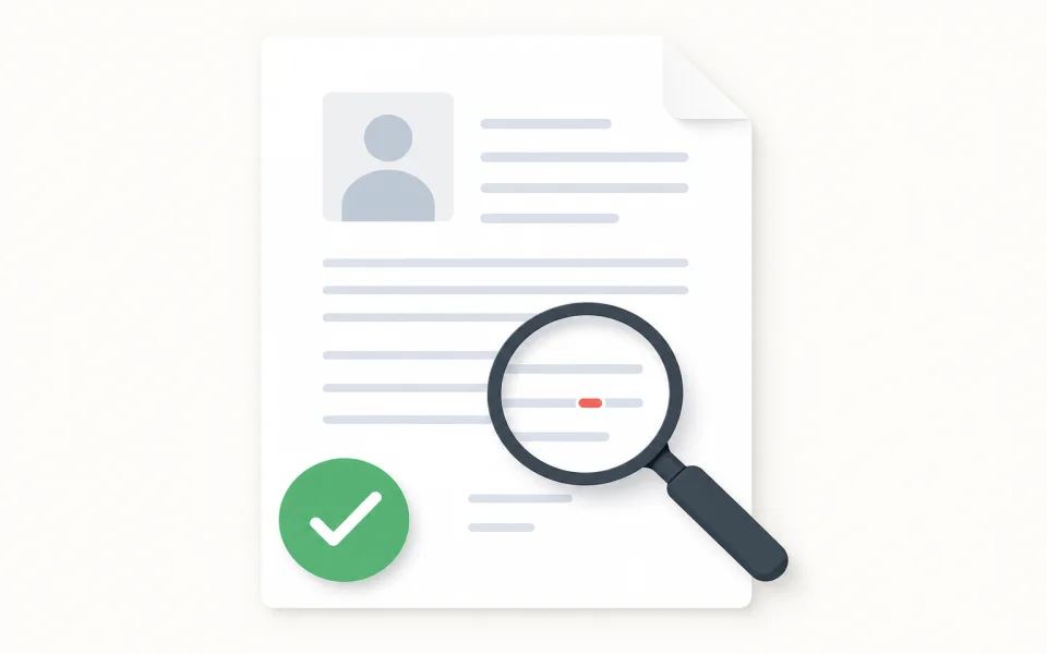Visa paperwork being checked for missing pages, form errors, and small corrections
